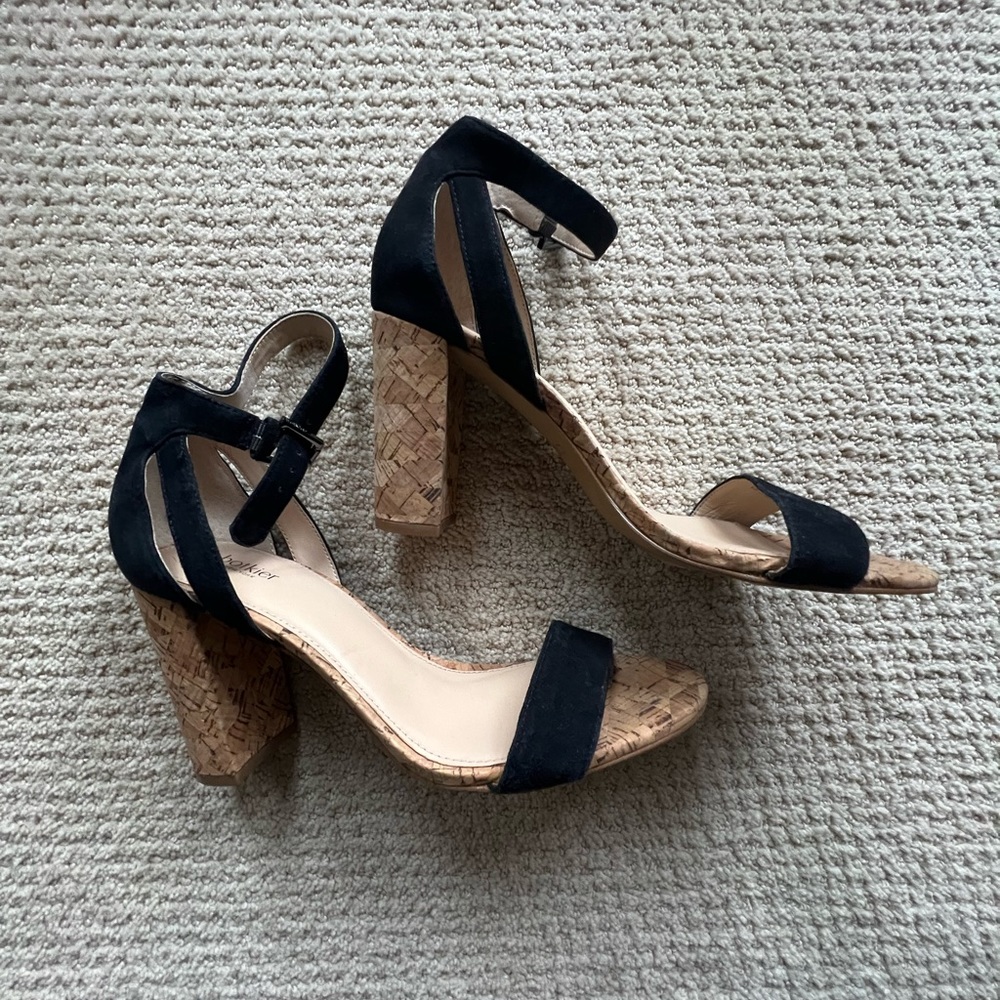 Botkier black cork heels